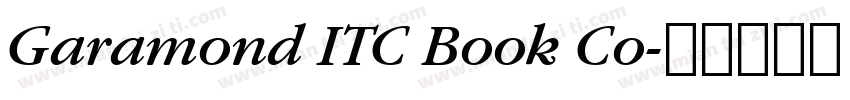 Garamond ITC Book Co字体转换